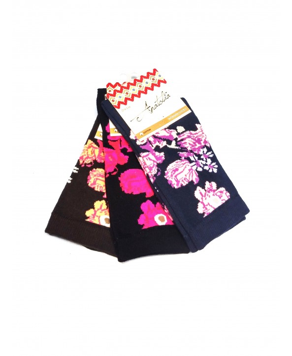 Къси чорапи с цветя